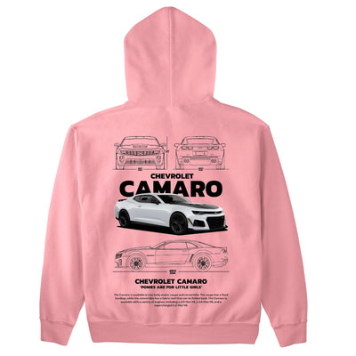 Moletom Básico Com Capuz Unissex Chevrolet Camaro-ROSA BEBE