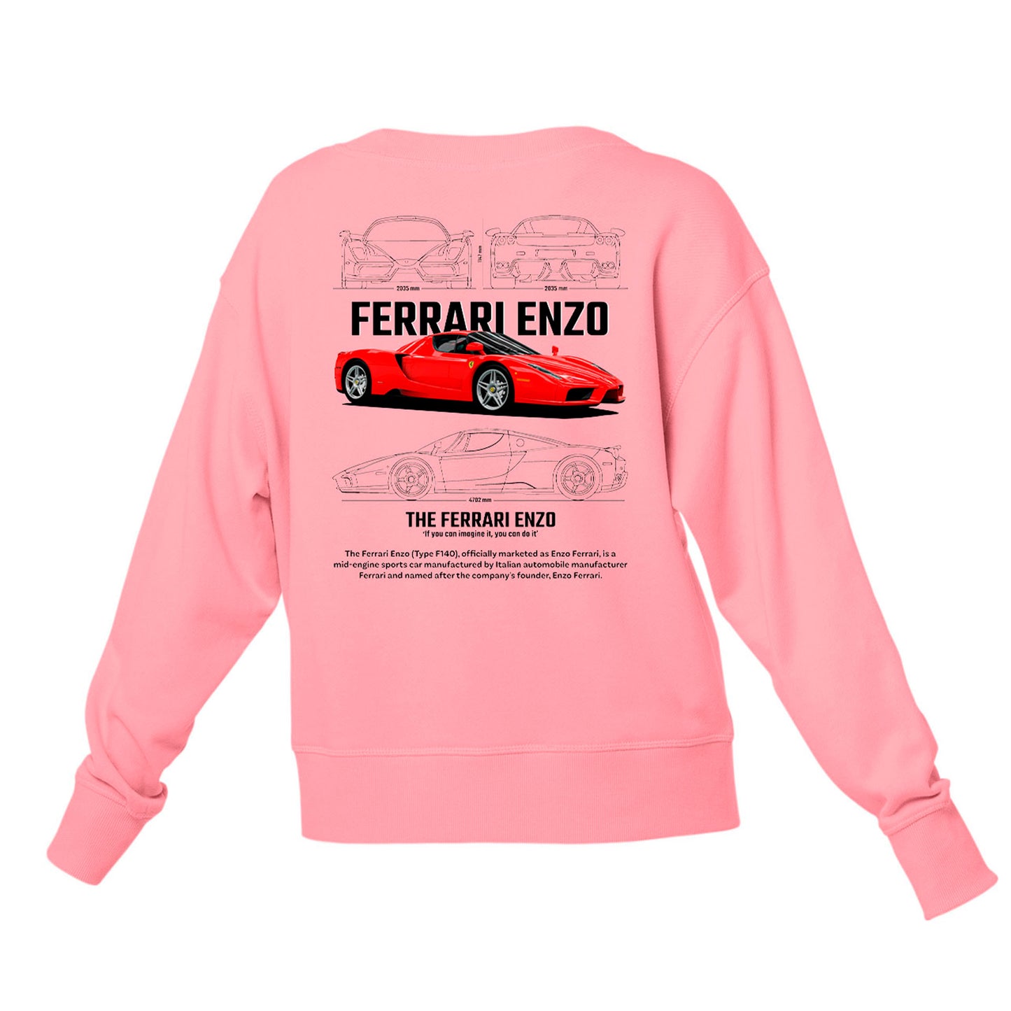 Moletom Gola Redonda Unissex Ferrari Enzo W-ROSA BEBÊ