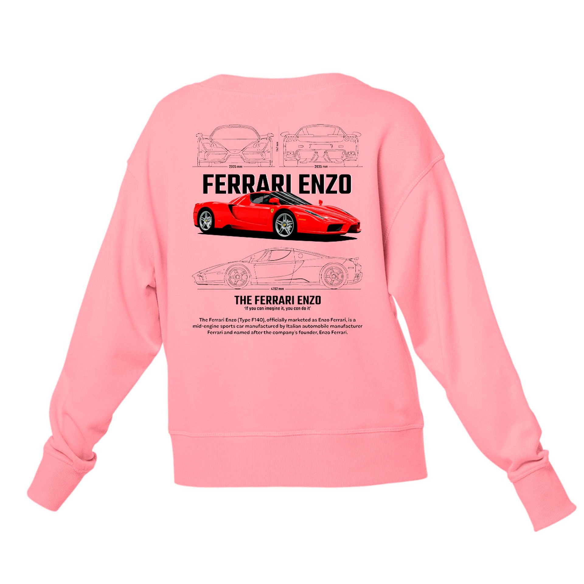 Moletom Gola Redonda Unissex Ferrari Enzo W-ROSA BEBÊ