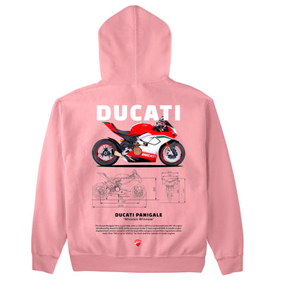 Moletom Básico Com Capuz Unissex Ducati Panigale W-ROSA BEBE