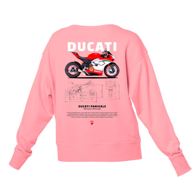 Moletom Gola Redonda Unissex Ducati Panigale W-ROSA BEBÊ