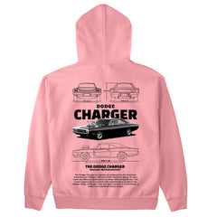 Moletom Básico Com Capuz Unissex Dodge Charger 1970