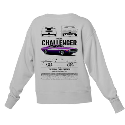 Moletom Gola Redonda Unissex Dodge Challenger 70-CINZA