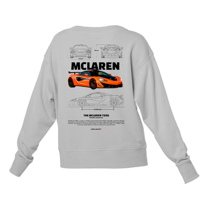 Moletom Gola Redonda Unissex Mclaren 720S ORANGE