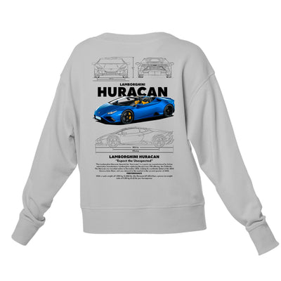 Moletom Gola Redonda Unissex Lamborghini Huracan W-CINZA