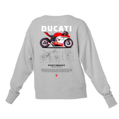 Moletom Gola Redonda Unissex Ducati Panigale W-CINZA