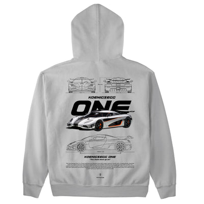 Moletom Básico Com Capuz Koenigsegg ONE W