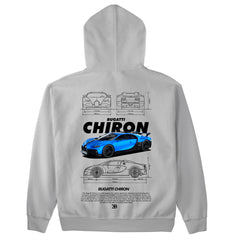 Moletom Básico Com Capuz Unissex Bugatti Chiron White