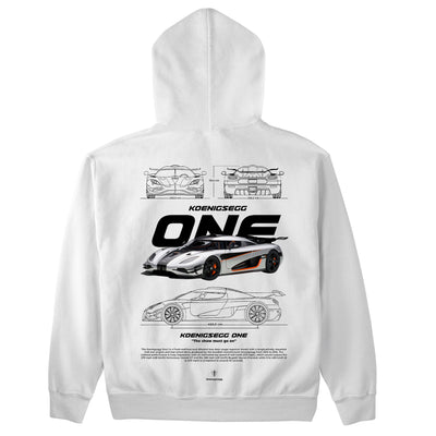 Moletom Básico Com Capuz Koenigsegg ONE W