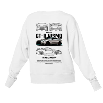 Moletom Gola Redonda Unissex GT-R NISMO-BRANCO