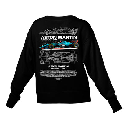 Moletom Gola Redonda Unissex Aston Martin Fórmula 1 TEAM