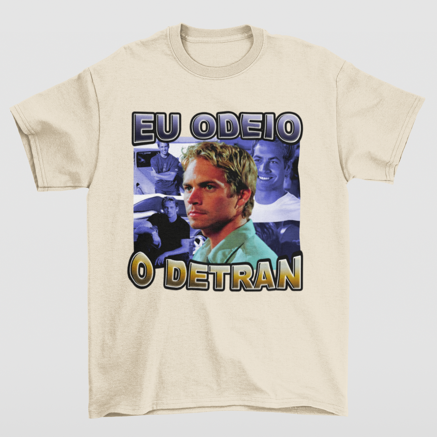 Camiseta Básica Unissex Eu Odeio o Detran- PÉROLA
