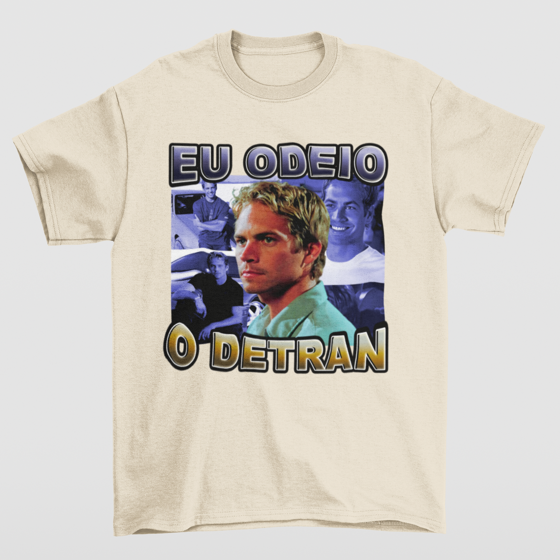 Camiseta Básica Unissex Eu Odeio o Detran- PÉROLA