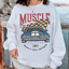 Moletom Gola Redonda Unissex Muscle Car- branco